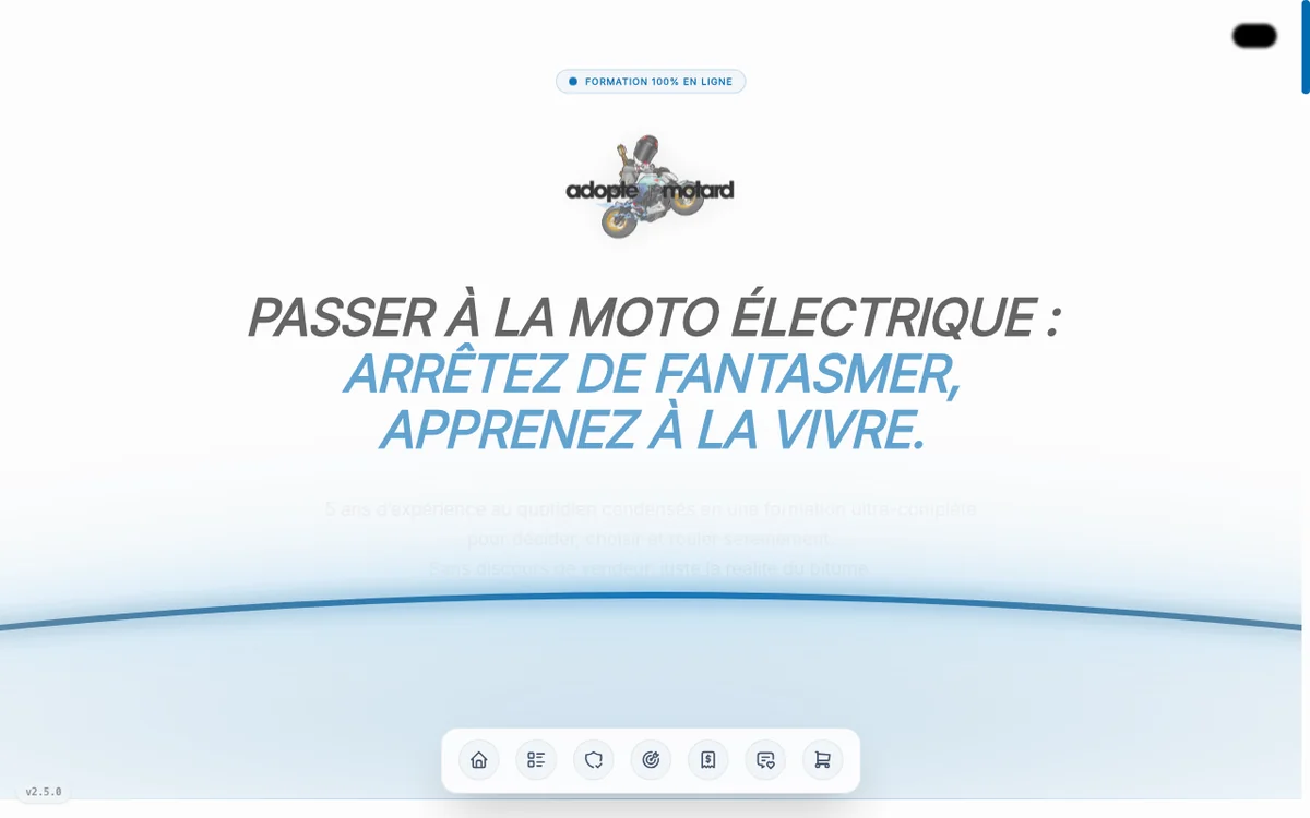 Aperçu du site Adopte un Motard